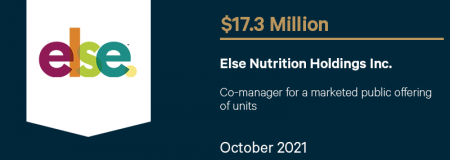 Else Nutrition Holdings Inc.-October 2021