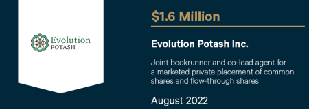 Evolution Potash Inc.-August 2022