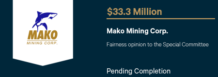 Mako Mining Corp.-Pending Completion
