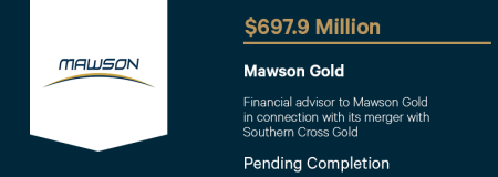 Mawson Gold-Pending Completion