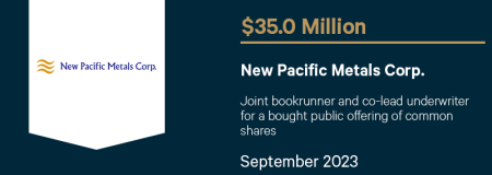 New Pacific Metals Corp.-September 2023