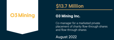 O3 Mining Inc.-August 2022
