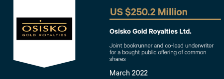Osisko Gold Royalties Ltd.-March 2022