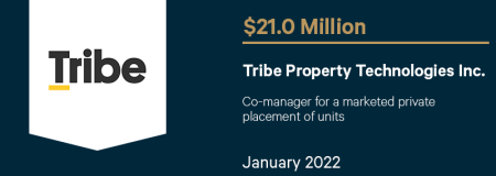 Tribe Property Technologies Inc.-January 2022