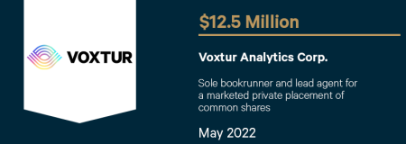 Voxtur Analytics Corp.-May 2022