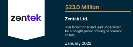 Zentek Ltd.-January 2022